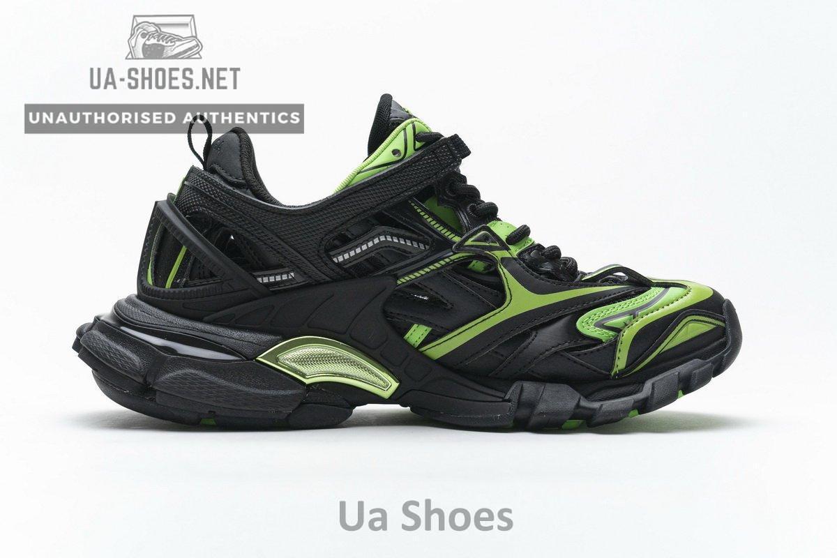 568615 W2GN1 1012 Blenciaga Track 2 Sneaker Black Green - Image 9