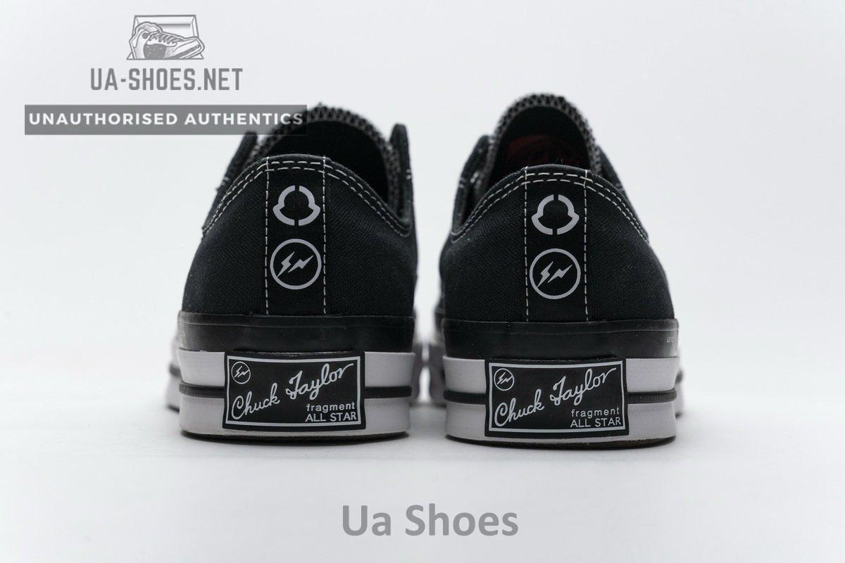 161209C Fragment x Moncler Converse CTAS LIFT OX Black White - Image 7