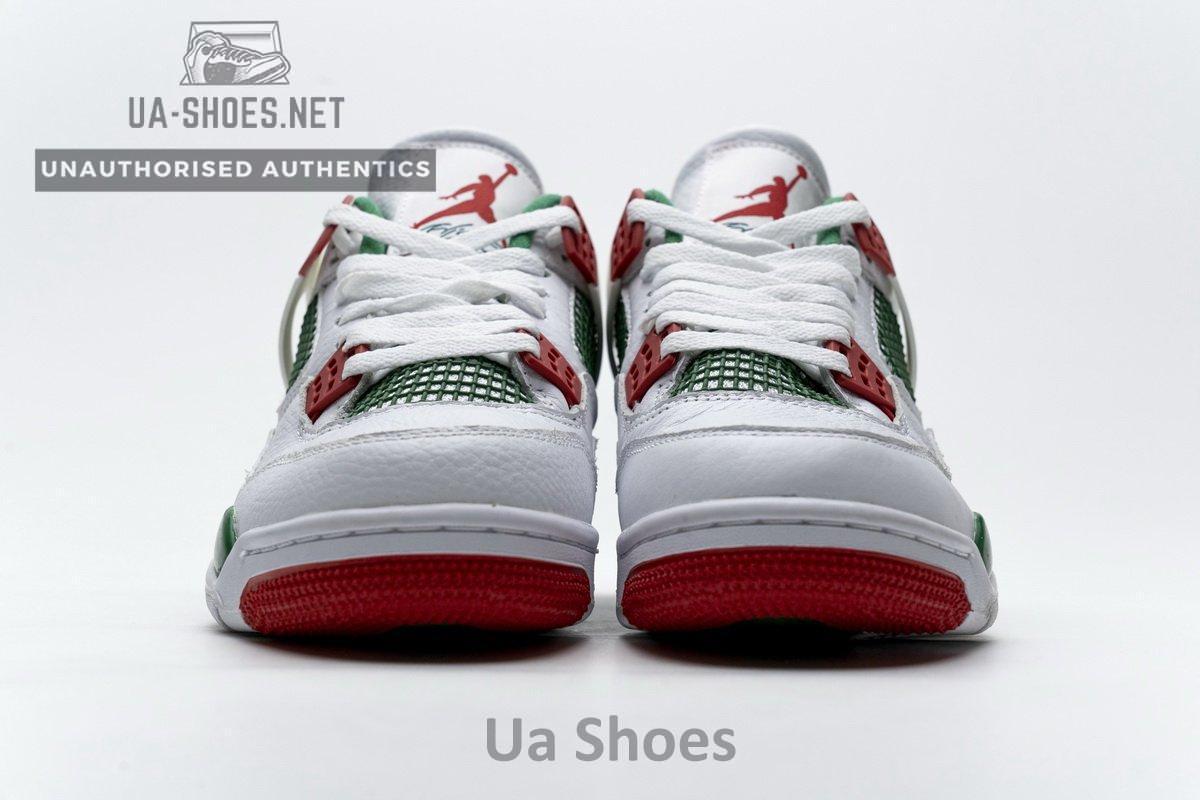 AQ3816-063 Air Jordan 4 Retro White Green Red - Image 5