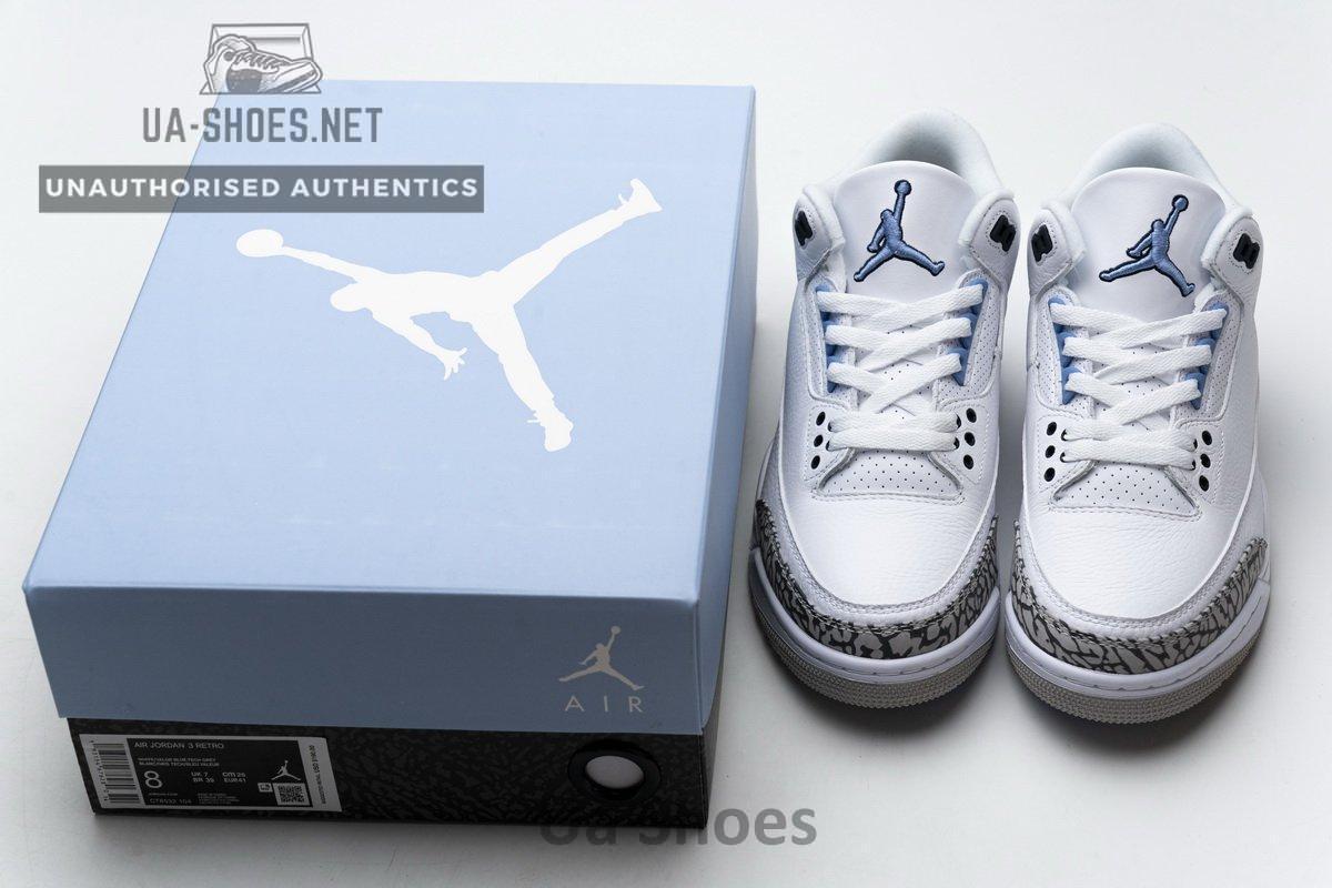 CT8532-104 Air Jordan 3 'UNC' - Image 3