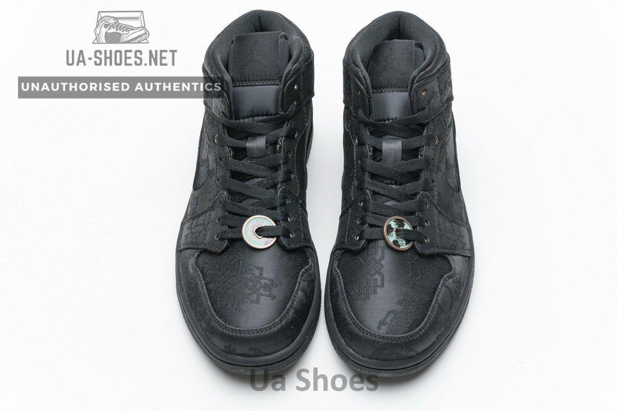 CU2804-300 Edison Chen x Air Jordan 1 Mid “Fearless Black” - Image 7