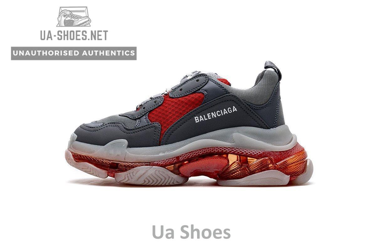 544351 W09O1 2262 Balenciaga Triple S Grey Red