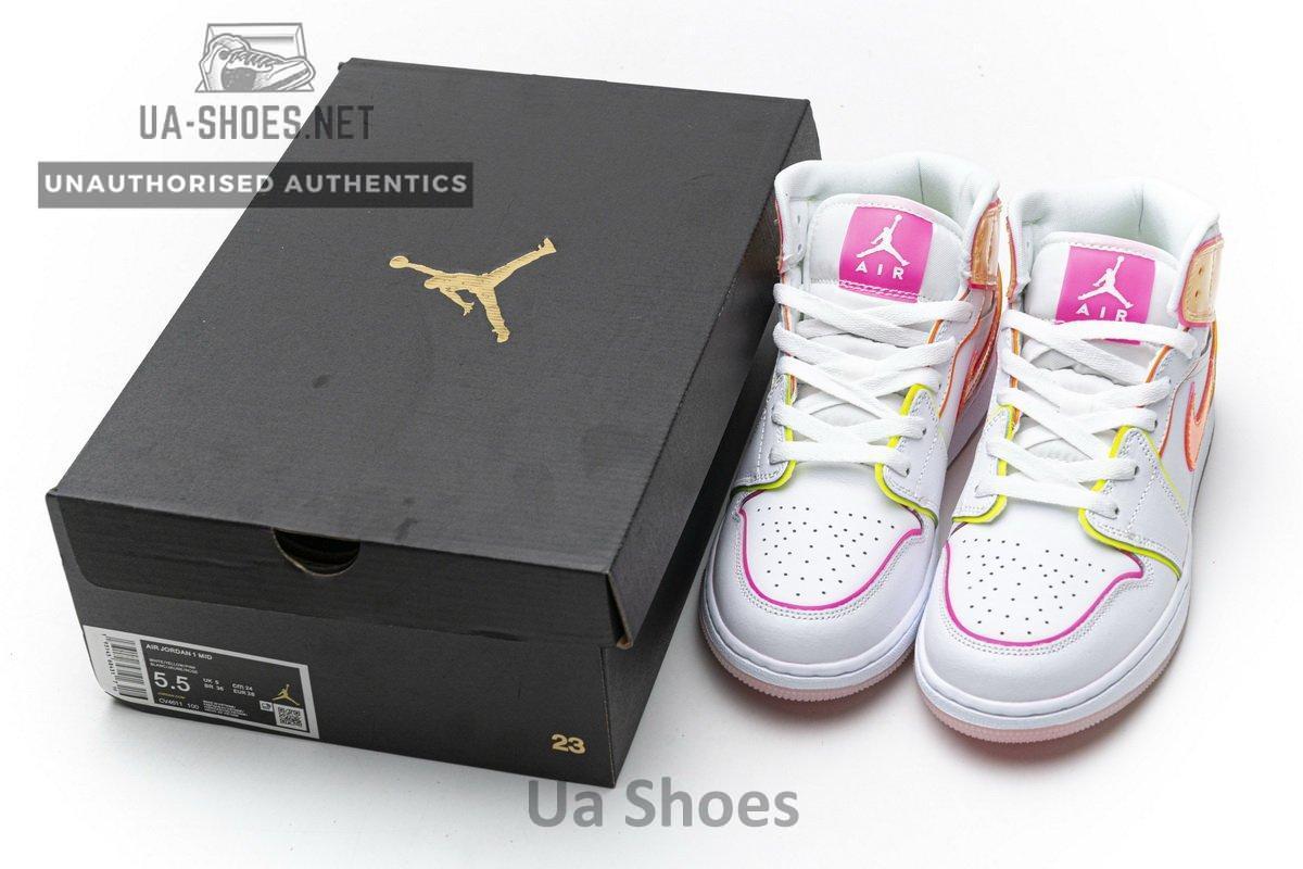 CV4611-100 Air Jordan 1 Mid GS “Edge Glow” - Image 3