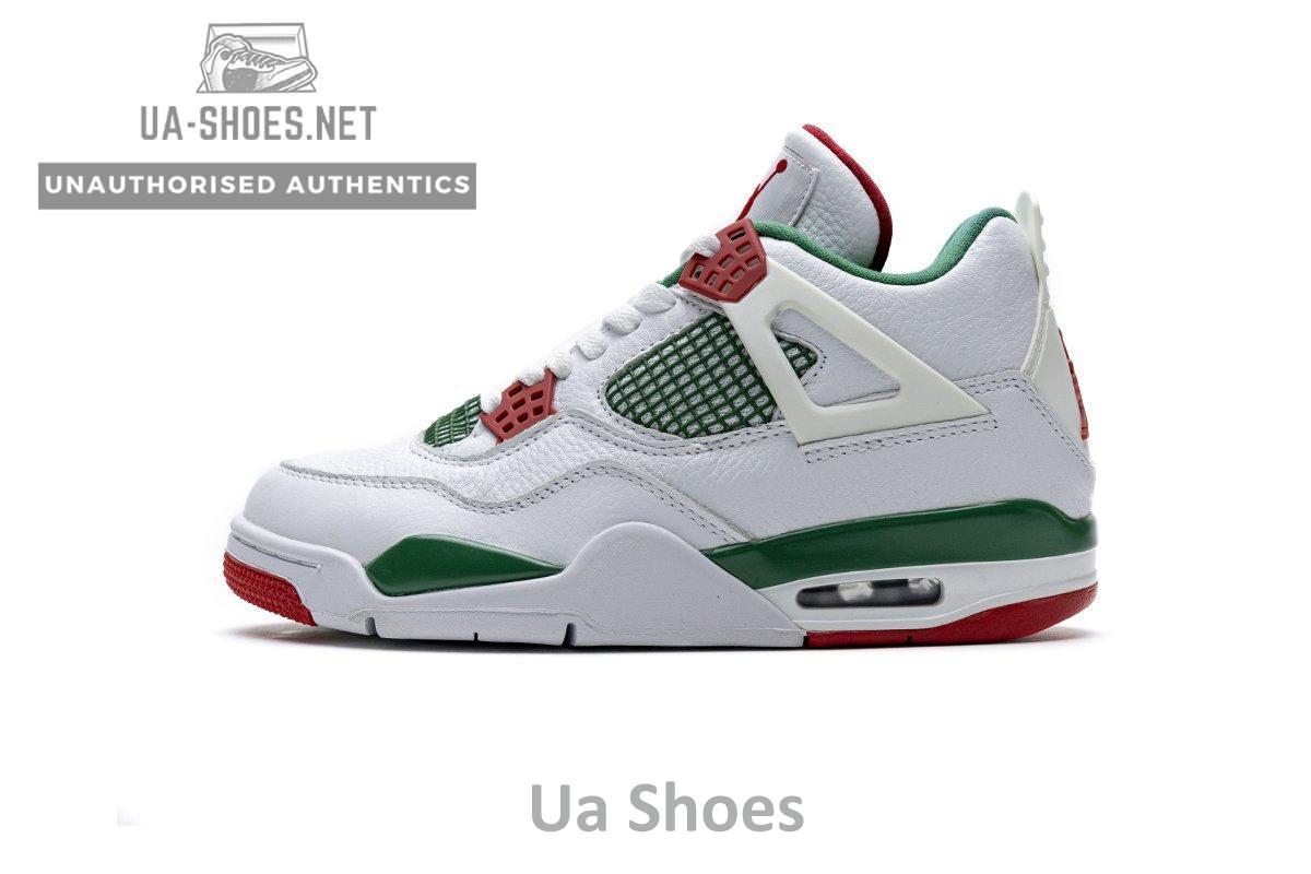 AQ3816-063 Air Jordan 4 Retro White Green Red