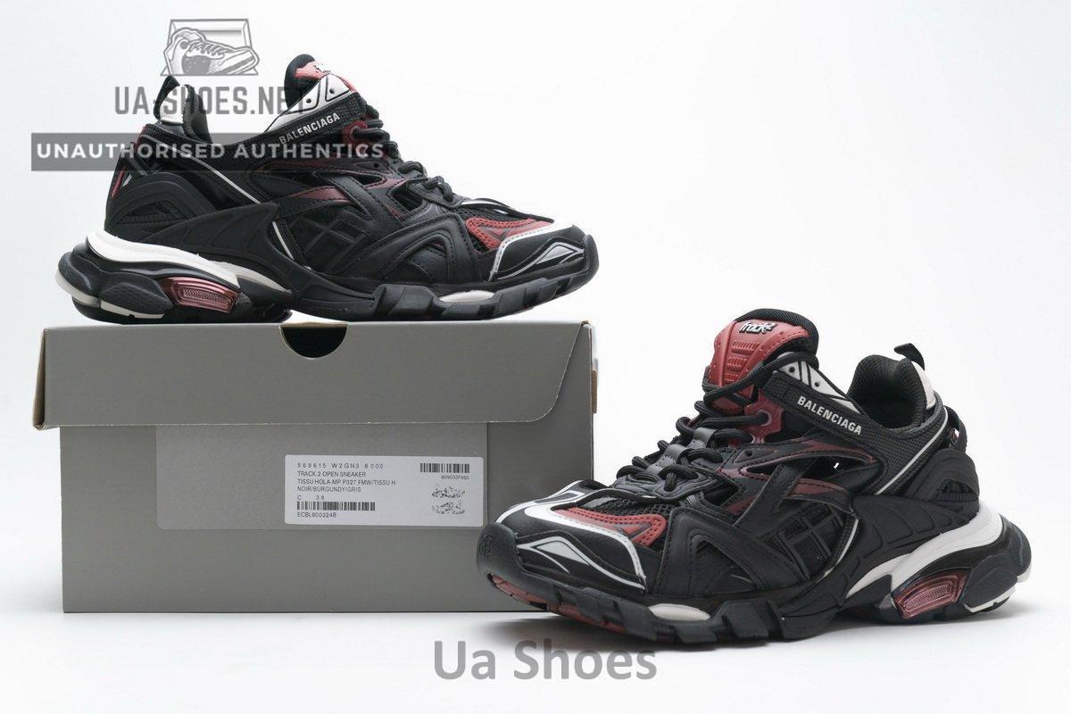 568615 W2GN3 6000 Blenciaga Track 2 Sneaker Burgundy - Image 2