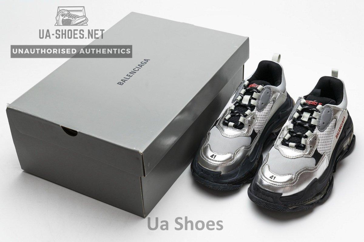 541624 W09E1 7320 Balenciaga Triple S Black Silver2 - Image 3