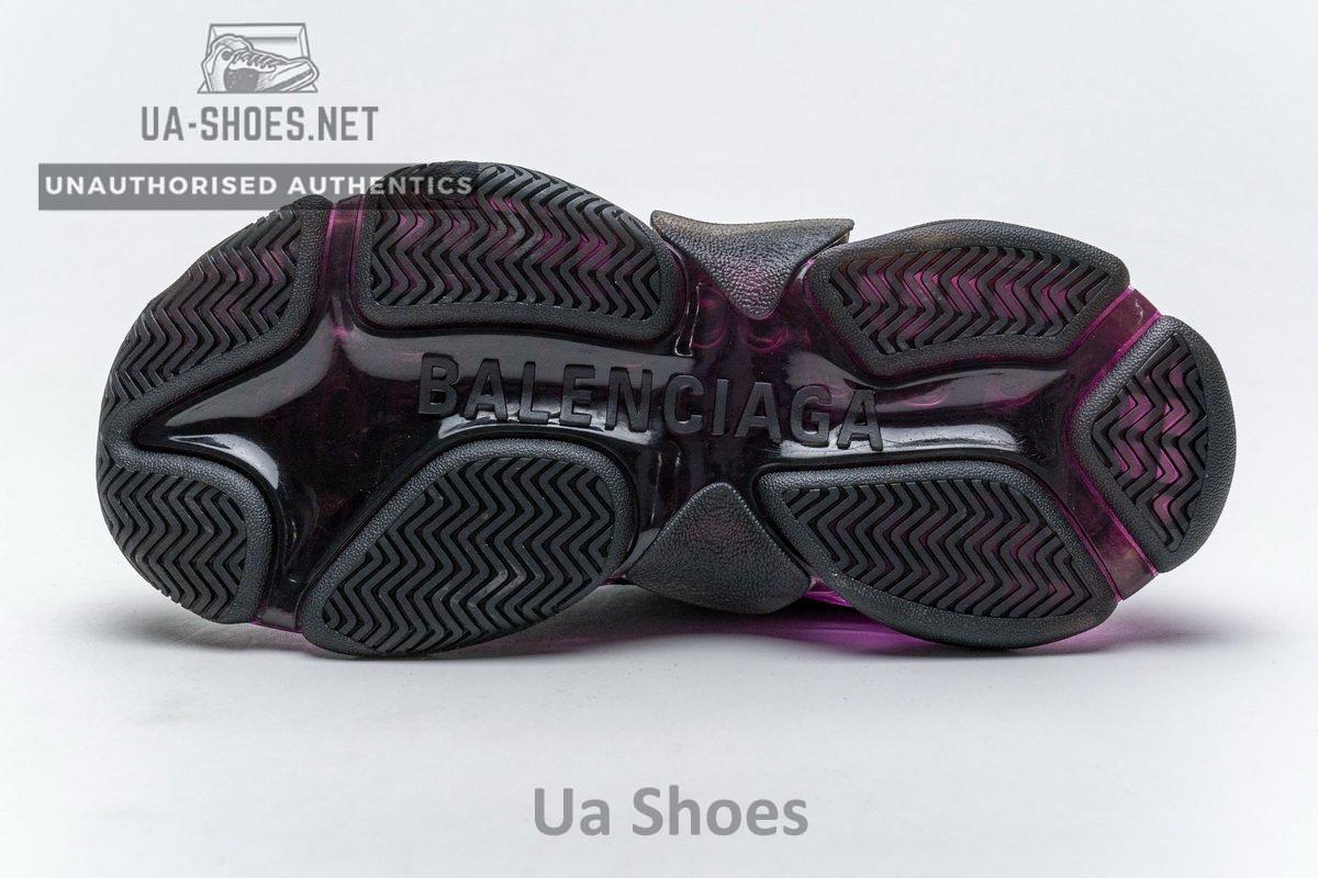 544351 W09O1 0829 Balenciaga Triple S Black Plum Red - Image 9