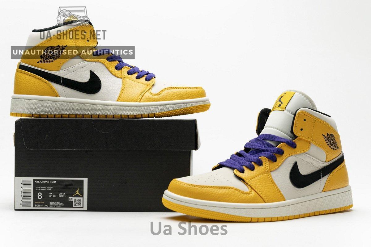 852542-700 Air Jordan 1 Mid Lakers - Image 2