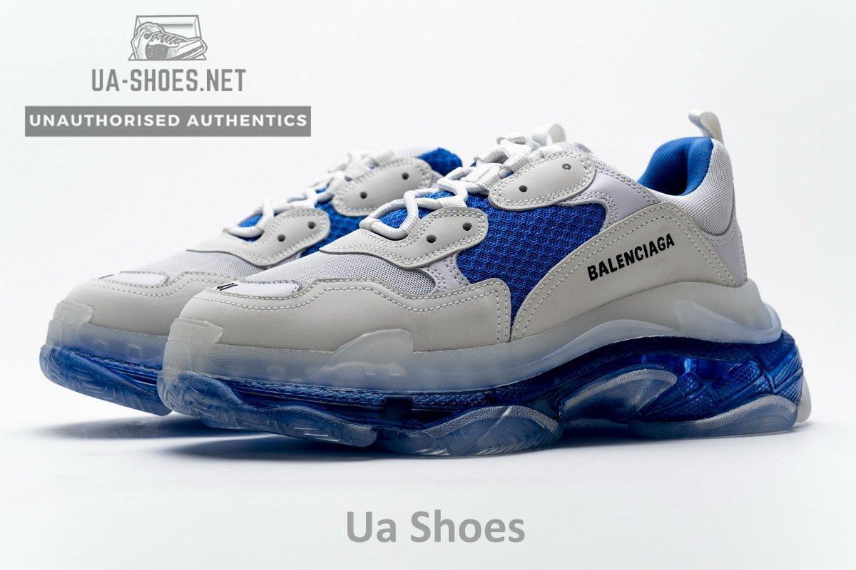 541624 W09E1 1772 Balenciaga Triple S White Blue - Image 6