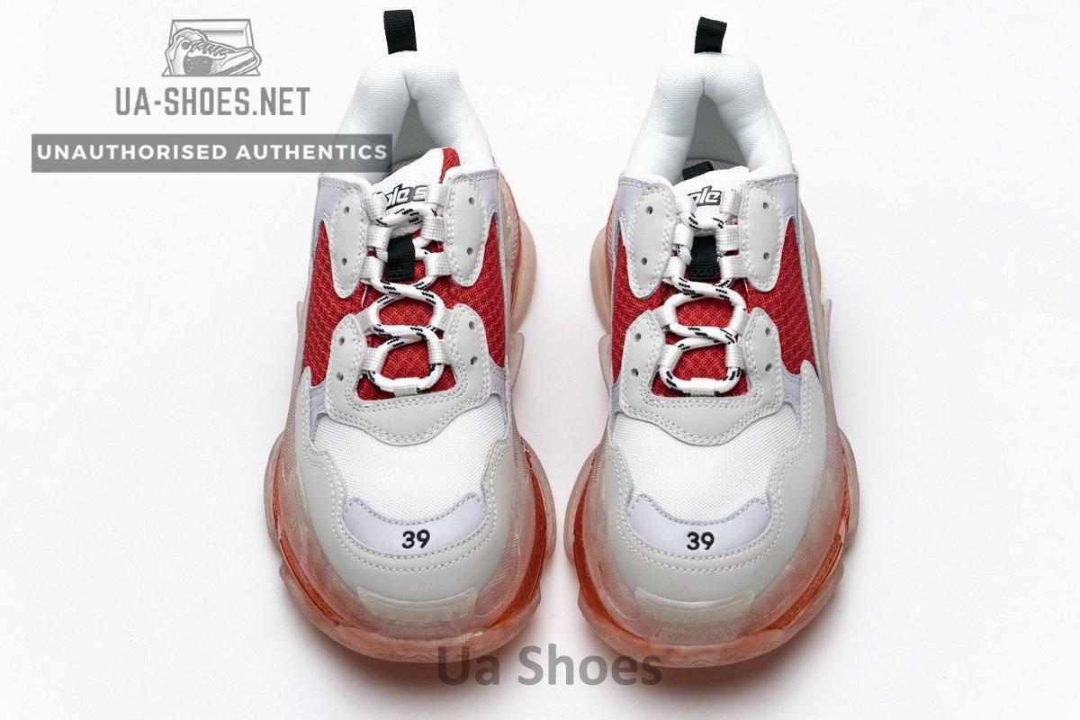 544351 W09E1 4552 Balenciaga Triple S White Red - Image 5