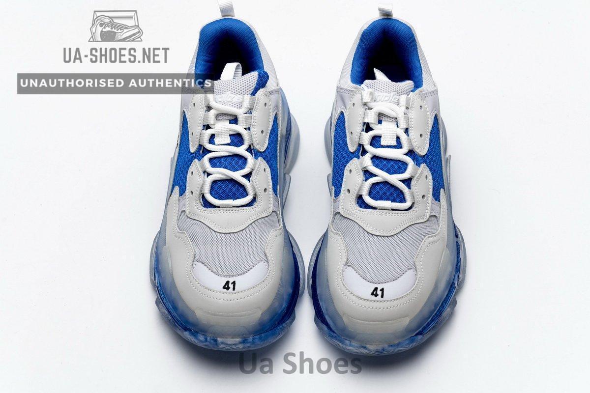 541624 W09E1 1772 Balenciaga Triple S White Blue - Image 4