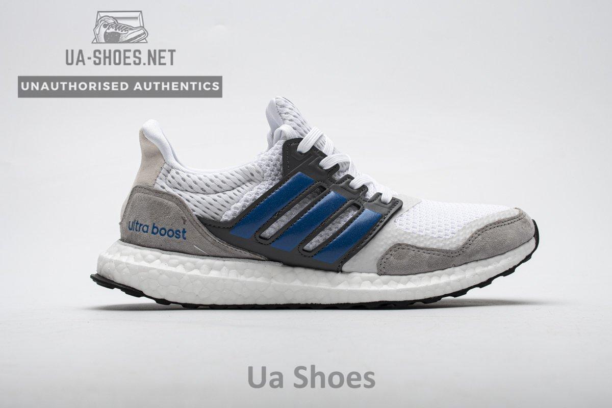 EF0723 adidas Ultra Boost S&L White True Blue Grey Real Boost - Image 2