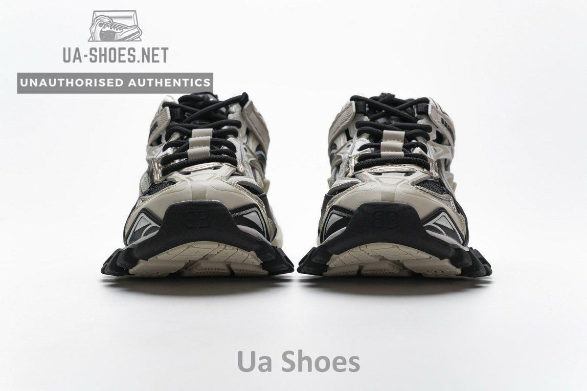 570391 W2GN9 2009 Blenciaga Track 2 Sneaker Champagne Black - Image 5