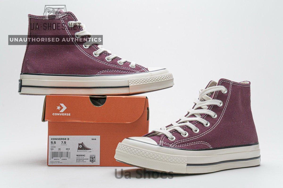 162051C Converse Chuck 70 HI Dark Burgundy Black Egret - Image 2