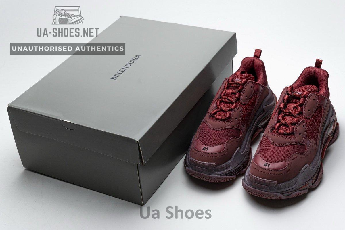 541624 W09E1 1628 Balenciaga Triple S Red Wine - Image 3