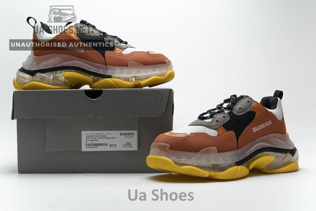 541624 W09E1 1766 Balenciaga Triple S Black Orange - Image 5