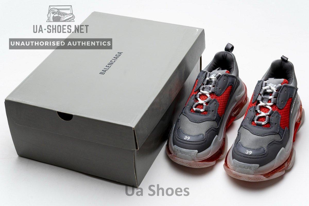 544351 W09O1 2262 Balenciaga Triple S Grey Red - Image 6