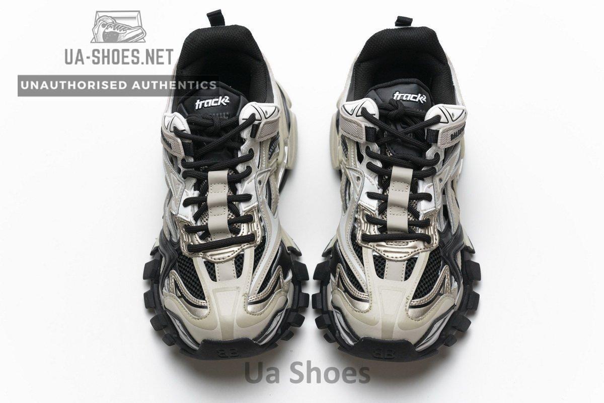 570391 W2GN9 2009 Blenciaga Track 2 Sneaker Champagne Black - Image 4