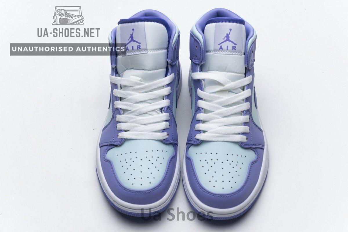 554725-500 Air Jordan 1 Mid Purple Aqua Blue - Image 4