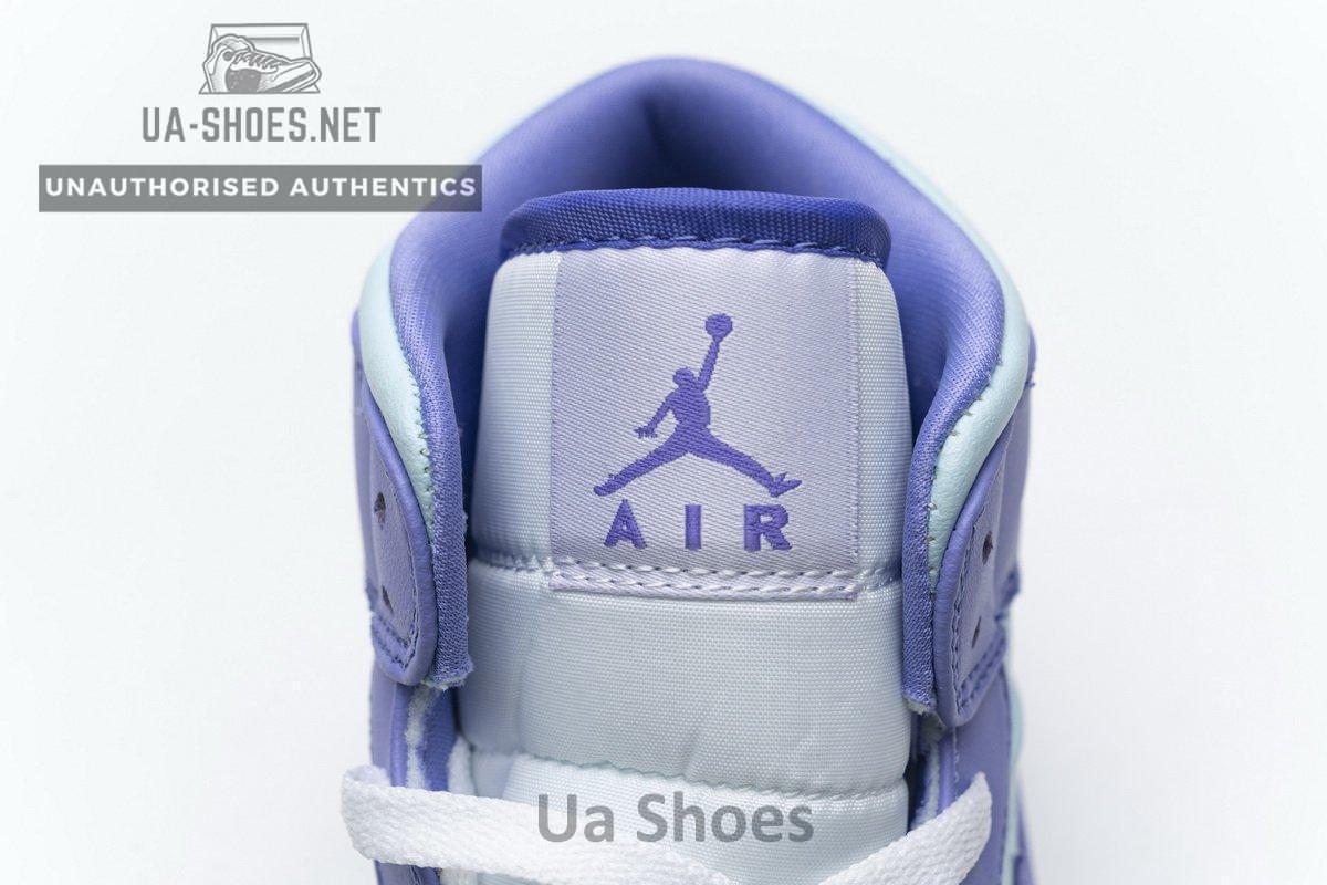 554725-500 Air Jordan 1 Mid Purple Aqua Blue - Image 9
