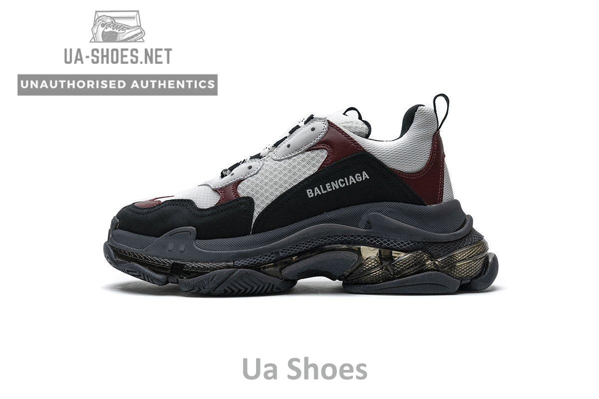 541624 W09O1 2268 Balenciaga Triple S Black Brown Red