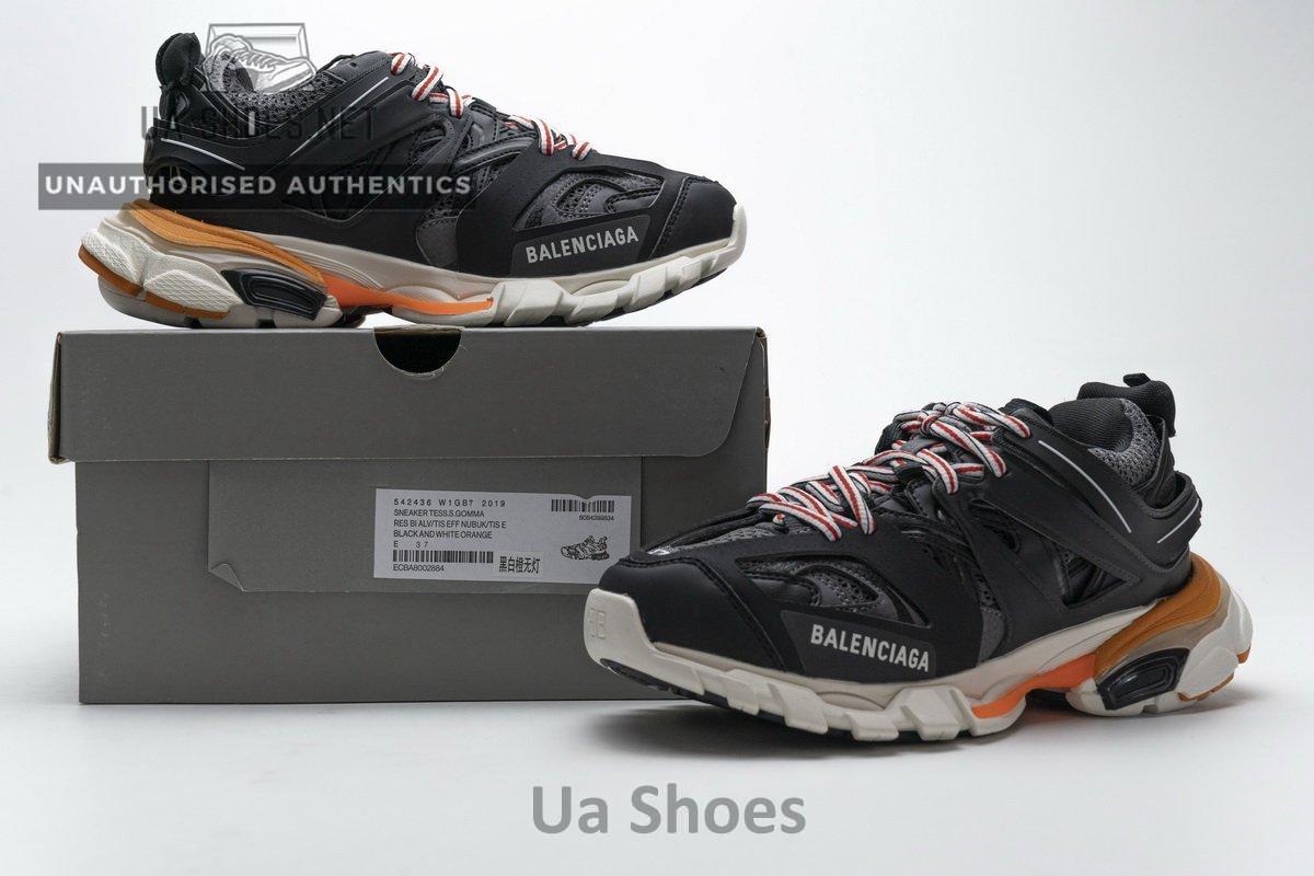 542436 W1GB7 2019 Balenciaga Tess S.Black White Orange - Image 2