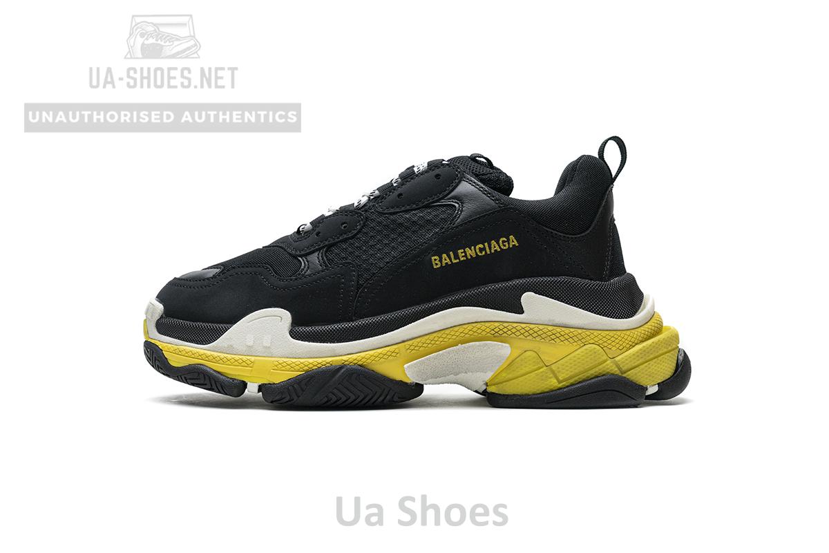 483513 W06E1 1078 Balenciaga Triple S Black Yellow - Image 4