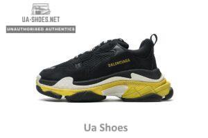 483513 W06E1 1078 Balenciaga Triple S Black Yellow
