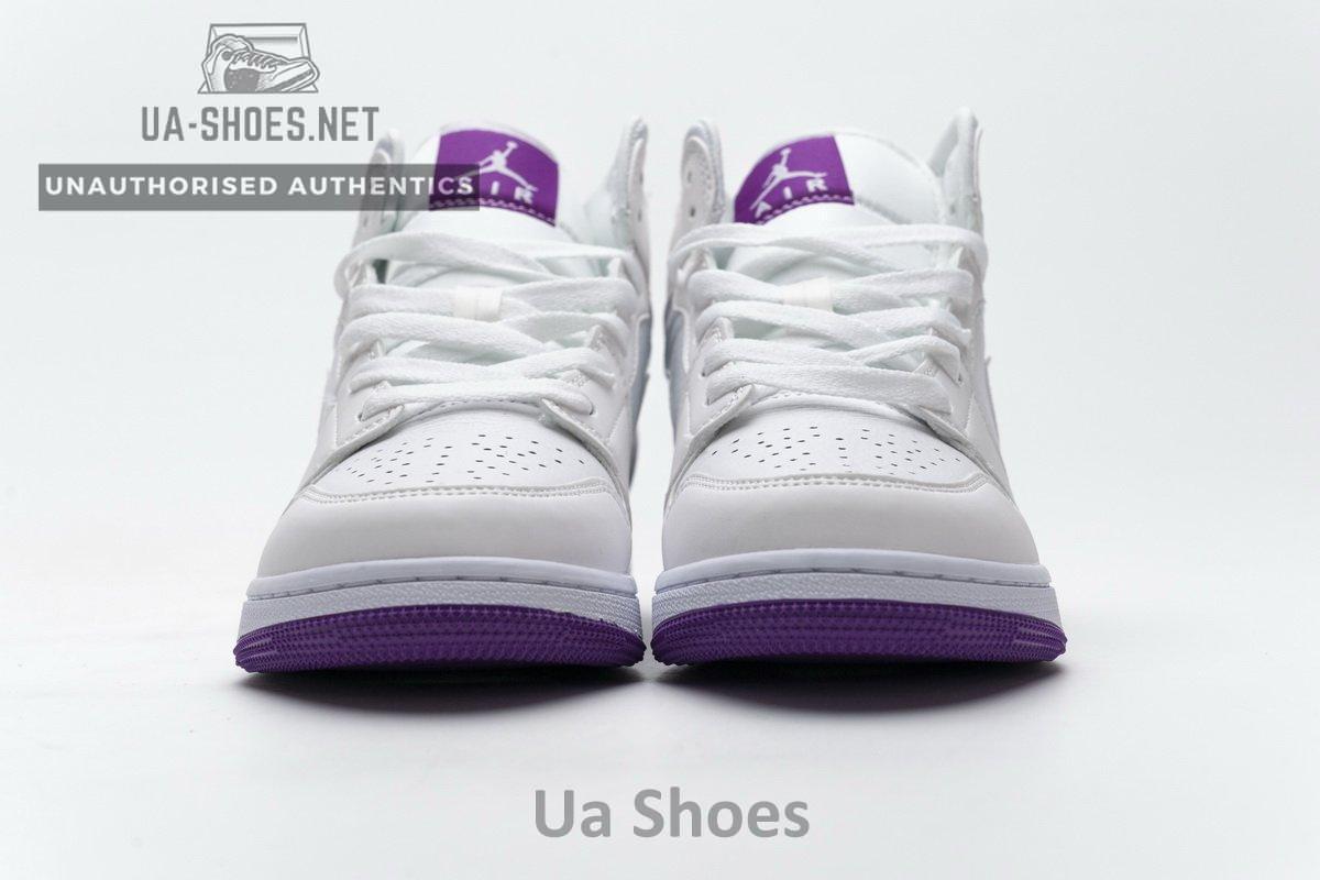 555112-100 Air Jordan 1 Mid SE White Fuchsia Blast - Image 5