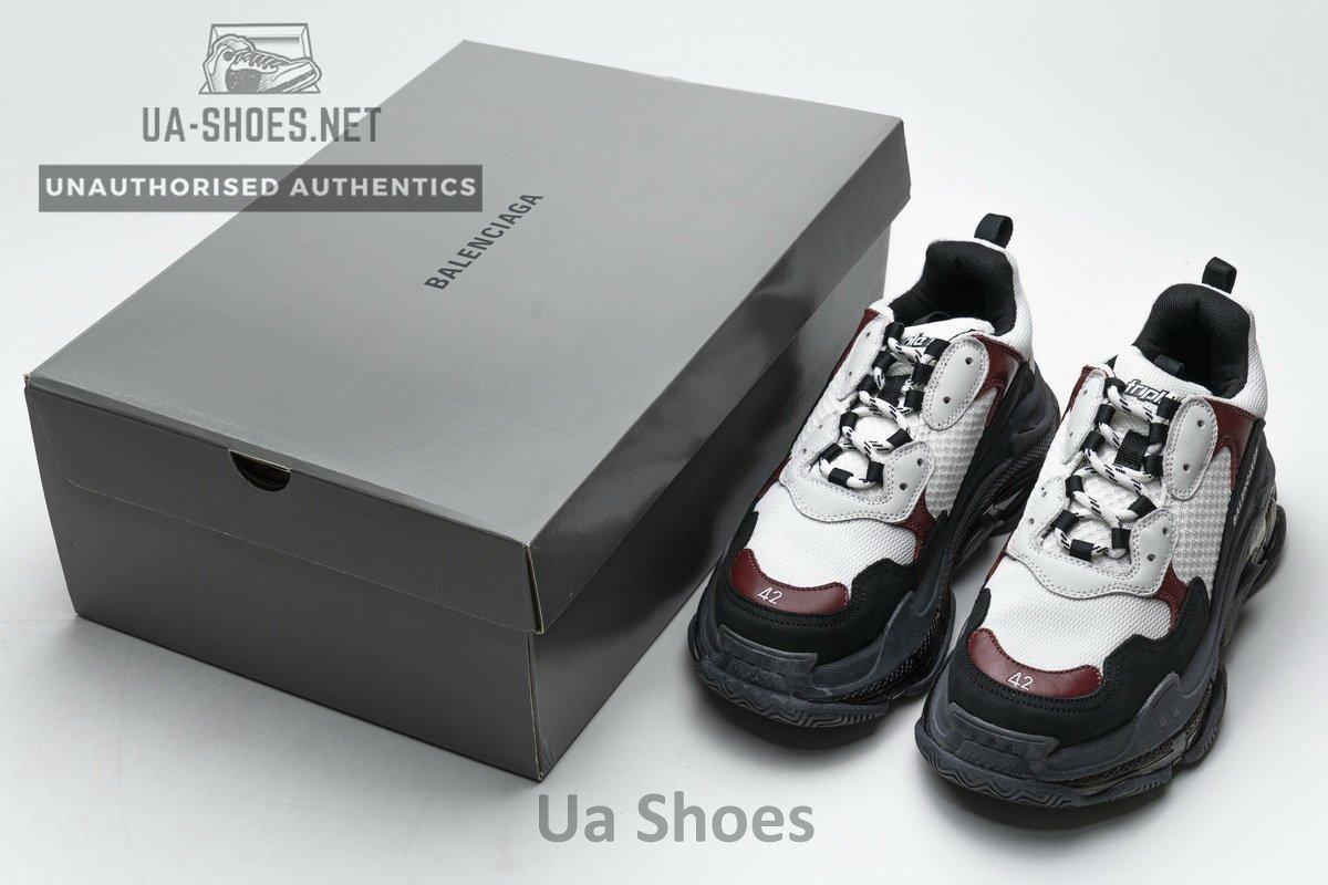 541624 W09O1 2268 Balenciaga Triple S Black Brown Red - Image 3
