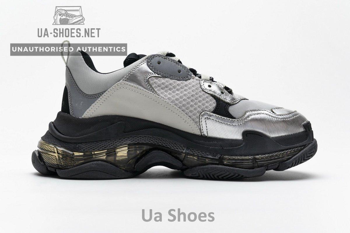 541624 W09E1 7320 Balenciaga Triple S Black Silver2 - Image 10