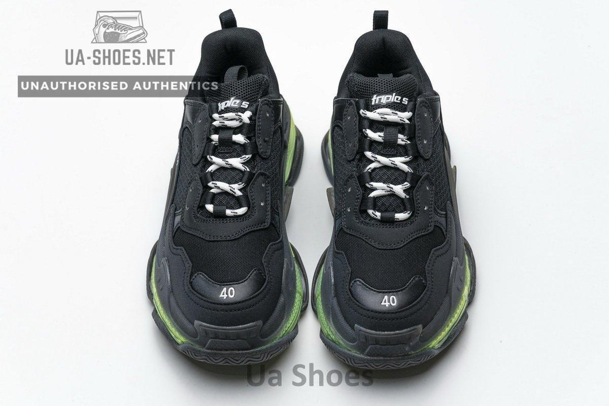 541624 W09O1 2140 Balenciaga Triple S Black Green - Image 4