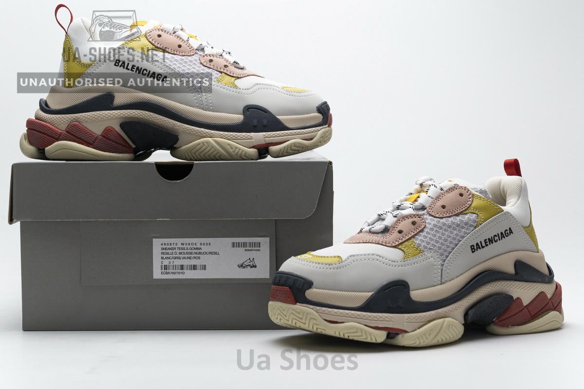 490672 W09O5 9035 Balenciaga Triple S Black Yellow Pink - Image 2