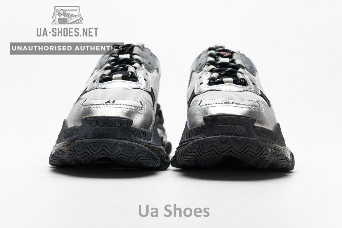 541624 W09E1 7320 Balenciaga Triple S Black Silver2 - Image 5