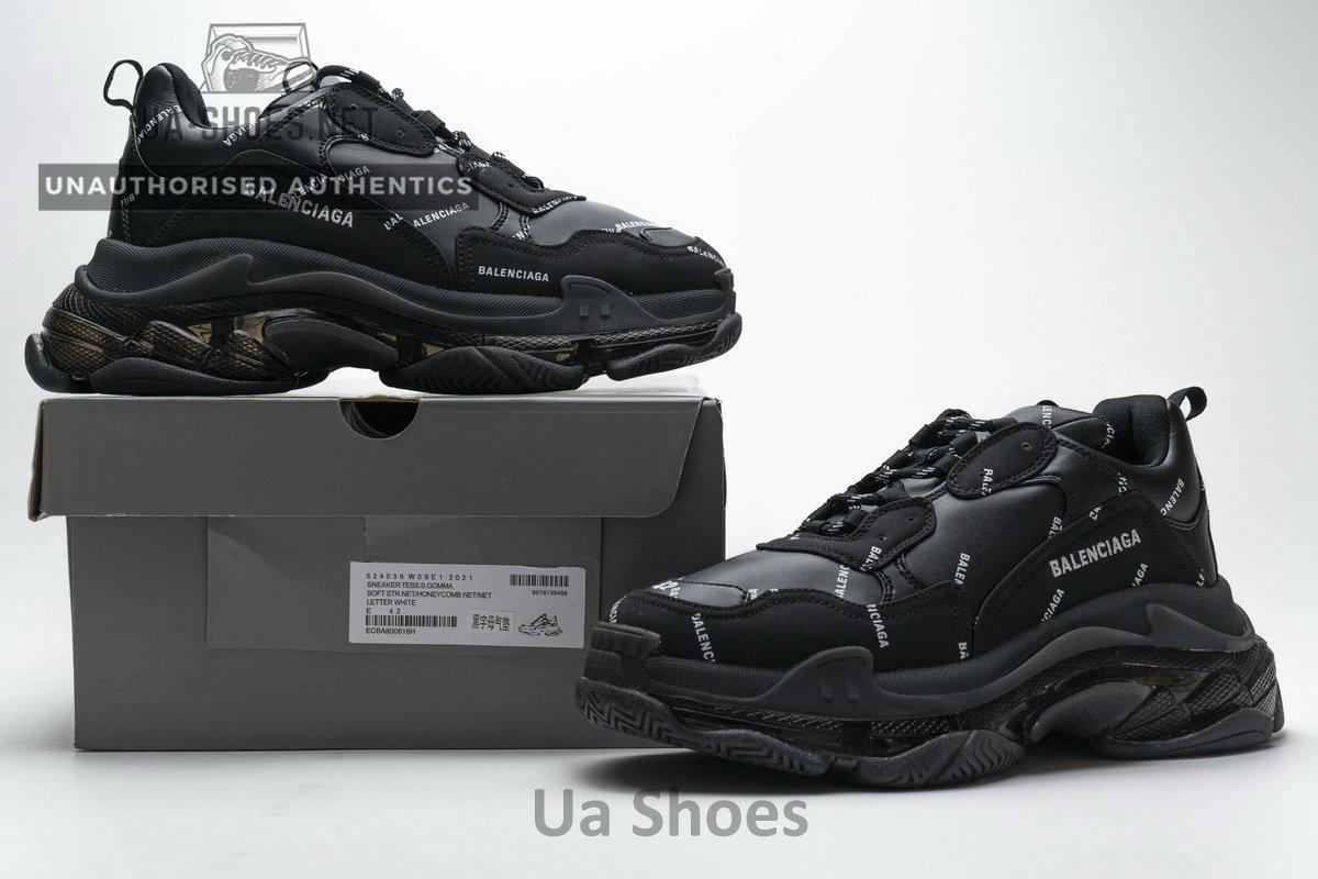 524039 W09E1 2021 Balenciaga Triple S Letter Black - Image 2