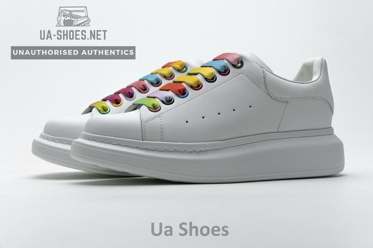 462214 WHGP7 9001 Alexander McQueen Sneaker White Rainbow - Image 2