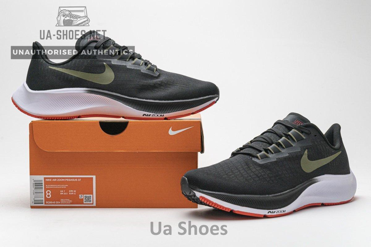 BQ9646-004 Nike Air Zoom Pegasus 37 Black Medium Olive Aqua - Image 2