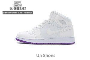 555112-100 Air Jordan 1 Mid SE White Fuchsia Blast