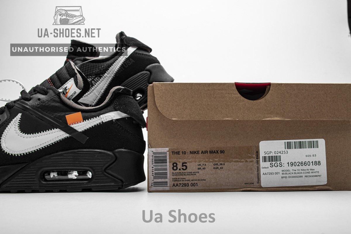 AA7293-001 Off-White x Nike Air Max 90 “All Black” - Image 11