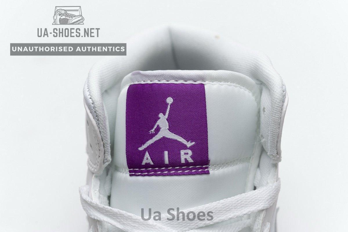 555112-100 Air Jordan 1 Mid SE White Fuchsia Blast - Image 8