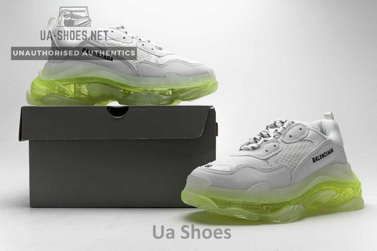 544351 W09E1 1331 Balenciaga Triple S White Green - Image 3