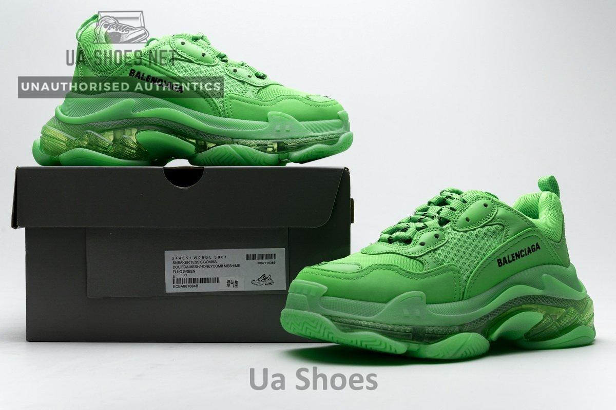 544351 W09OL 3801 Balenciaga Triple S Fluo Green - Image 2
