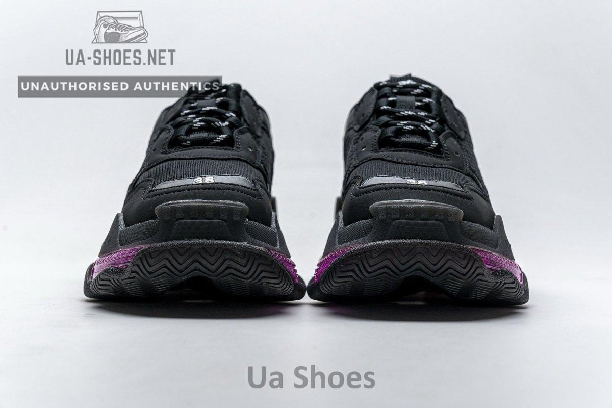 544351 W09O1 0829 Balenciaga Triple S Black Plum Red - Image 5