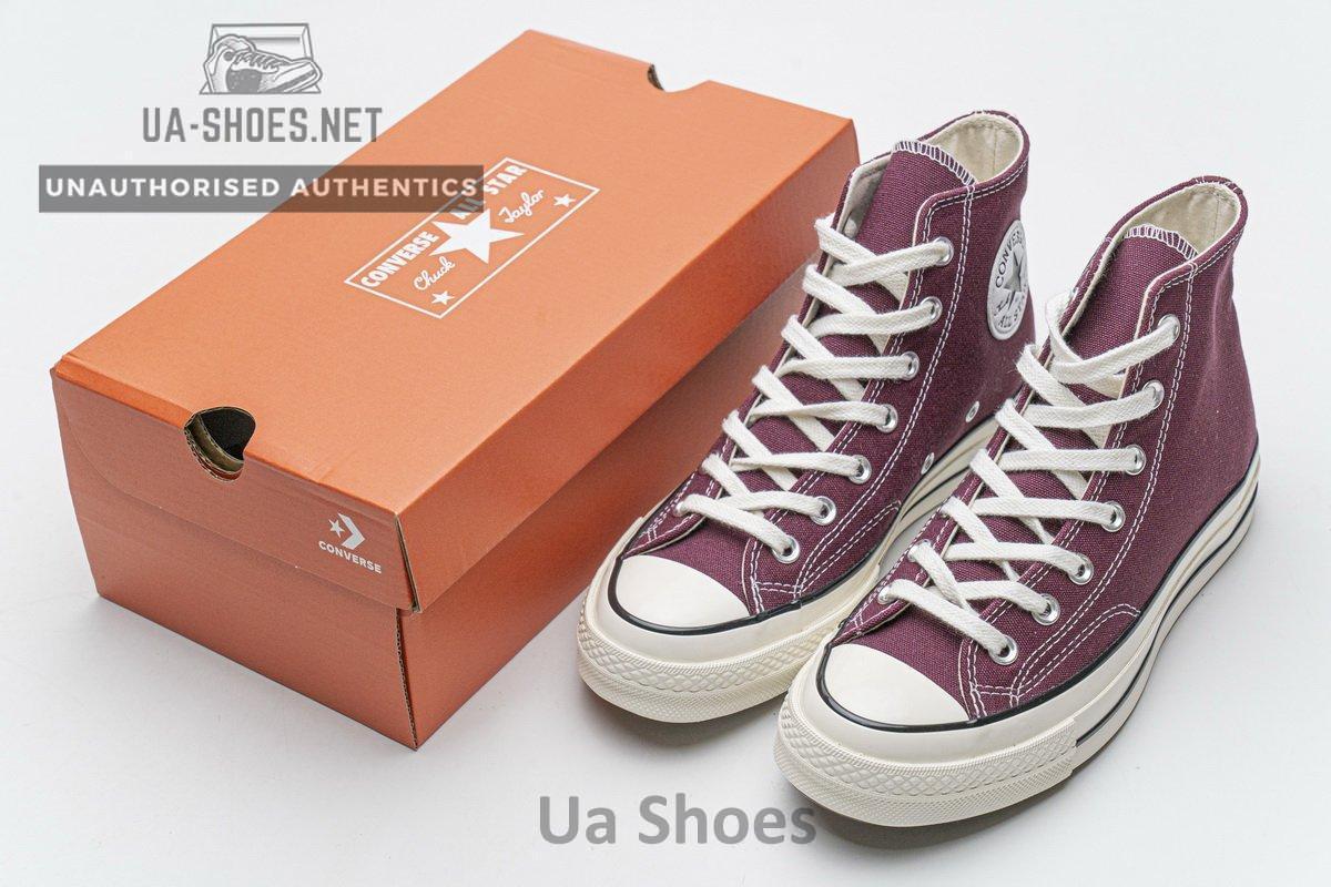 162051C Converse Chuck 70 HI Dark Burgundy Black Egret - Image 3