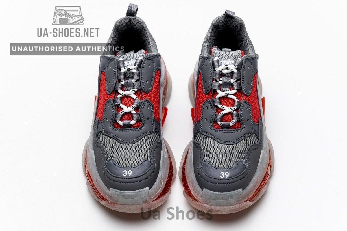 544351 W09O1 2262 Balenciaga Triple S Grey Red - Image 7