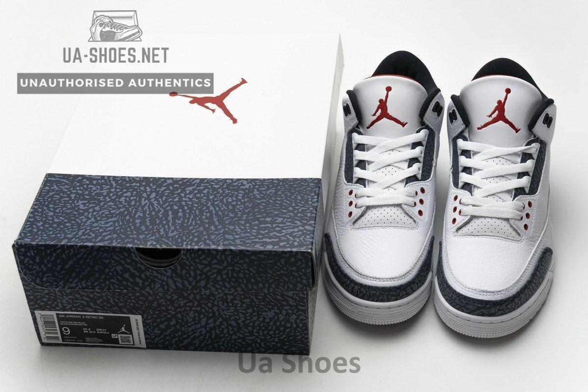 CZ6431-100 Air Jordan 3 Retro Fire Red Denim - Image 3