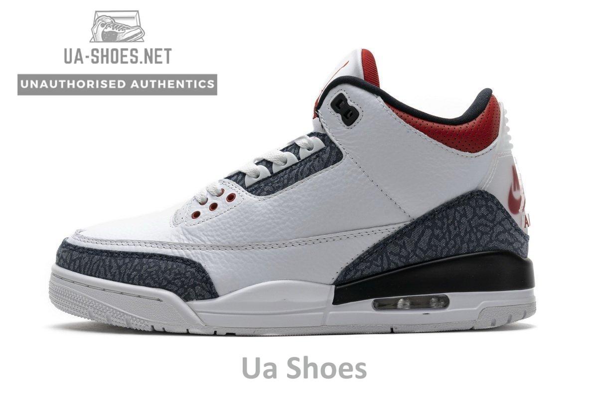 CZ6431-100 Air Jordan 3 Retro Fire Red Denim