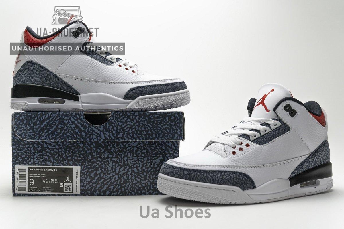 CZ6431-100 Air Jordan 3 Retro Fire Red Denim - Image 2