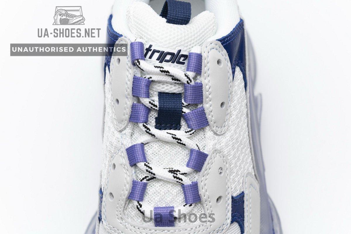 544351 W09E1 1322 Balenciaga Triple S White Purple - Image 8