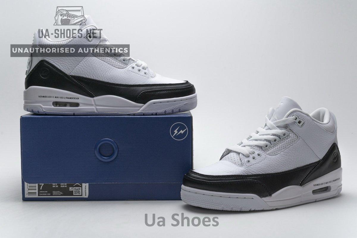DA3595-100 Fragment Design x Air Jordan 3 Black White - Image 2